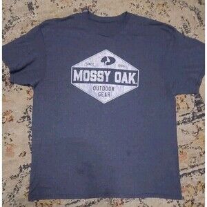 Mossy Oak Men's Navy Blue Short Sleeve T-Shirt Size XL Casual Grunge Hunting